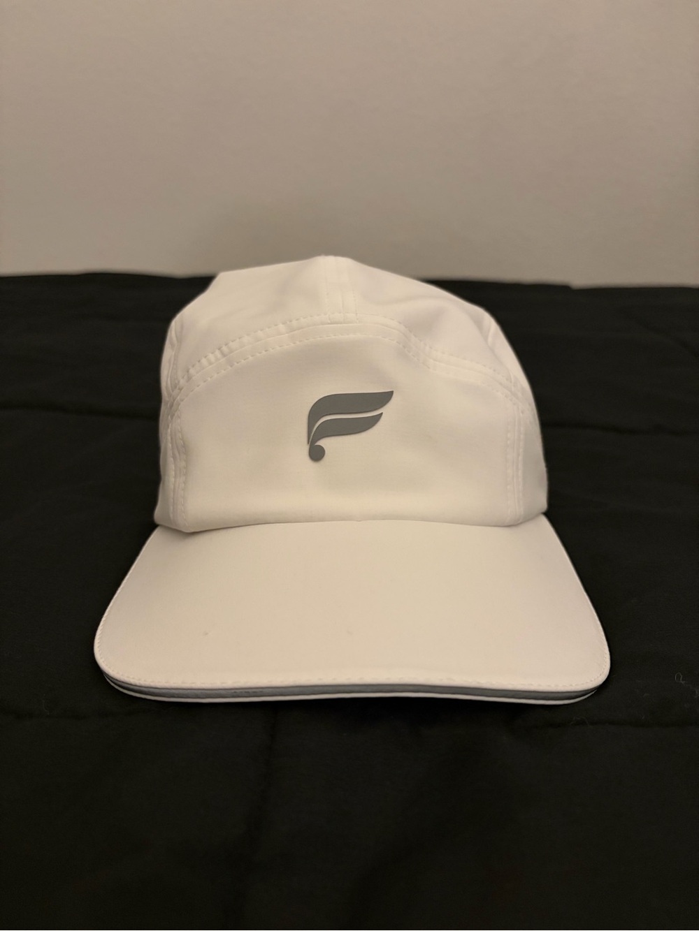 Fabletics White Performance Cap with Reflective Logo
